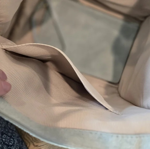 Margot New York Light Blue/Grey Suede Tote Bag - Picture 8 of 8